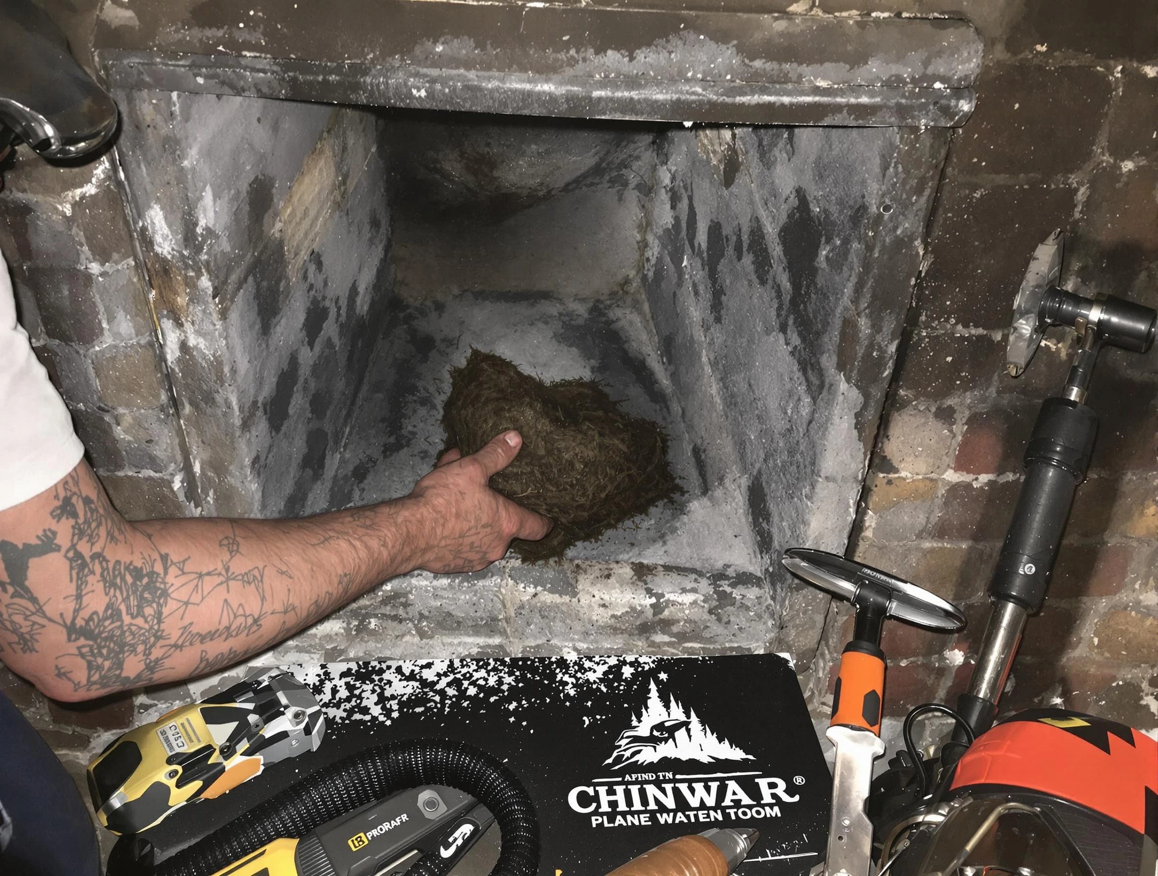 Jefferson Hills Chimney Sweep safely removing debris and screening chimney in Jefferson Hills, PA