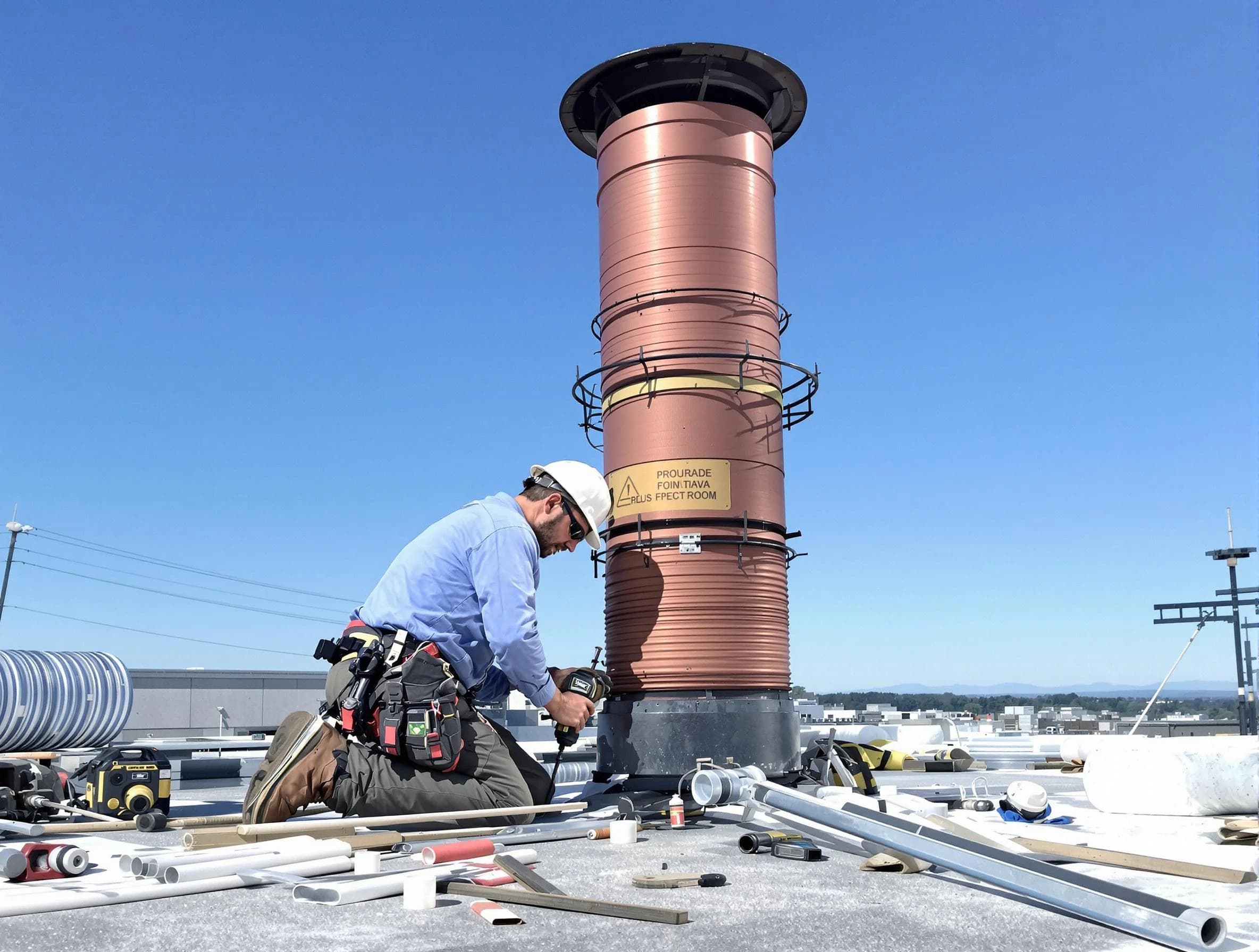 Installed chimney liner by Jefferson Hills Chimney Sweep in Jefferson Hills, PA