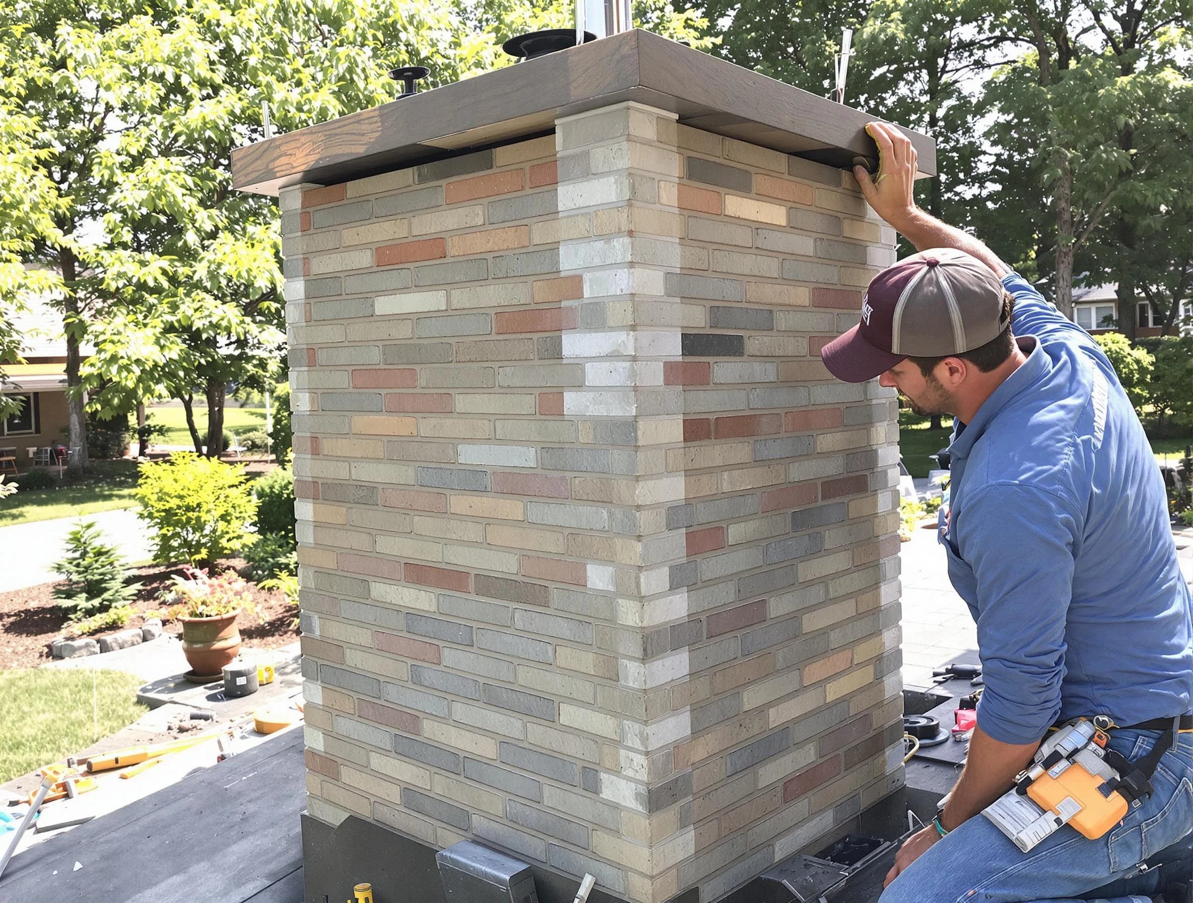 Jefferson Hills Chimney Sweep completing a modern chimney remodel in Jefferson Hills, PA