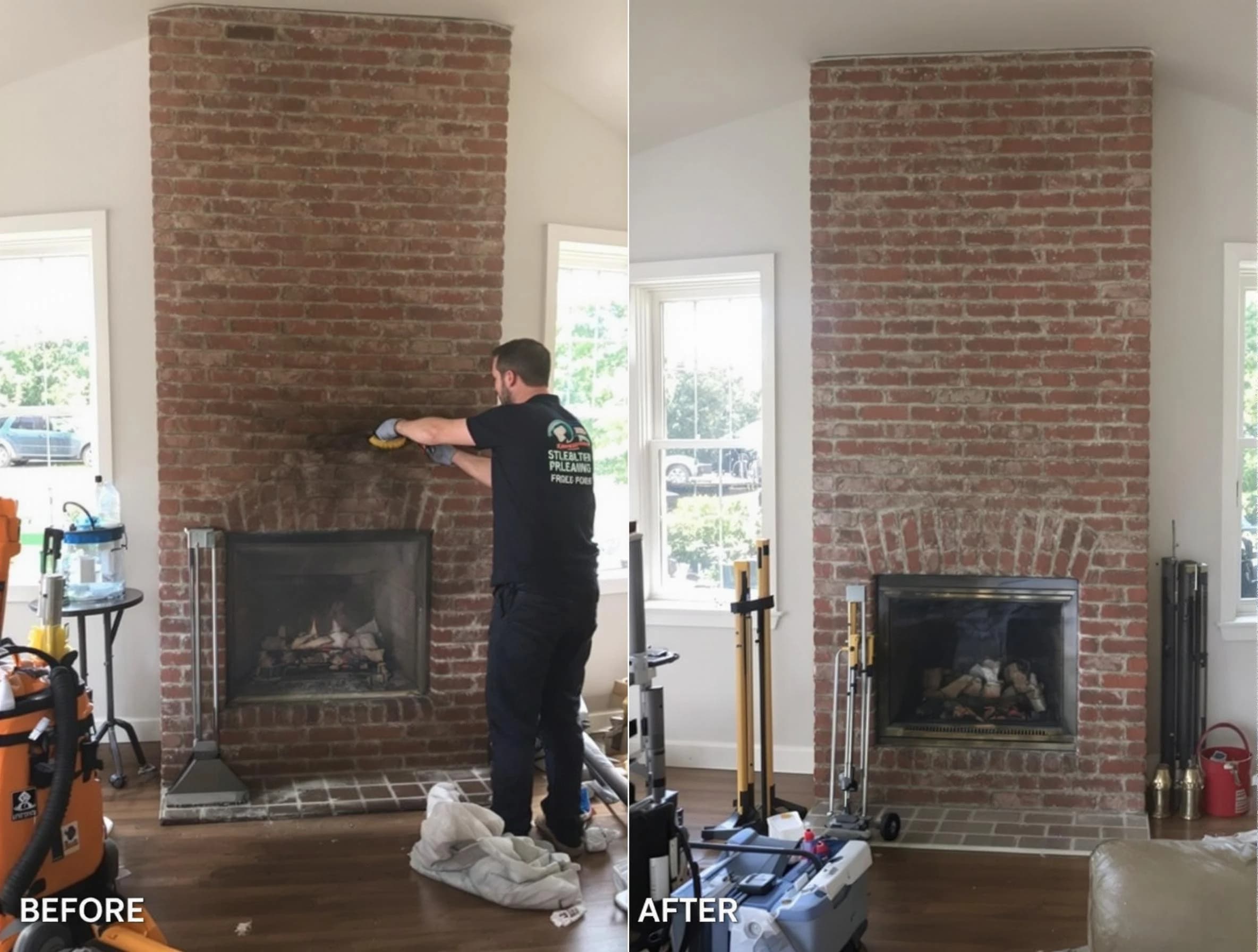 Finished chimney sweeping service by Jefferson Hills Chimney Sweep in Jefferson Hills, PA