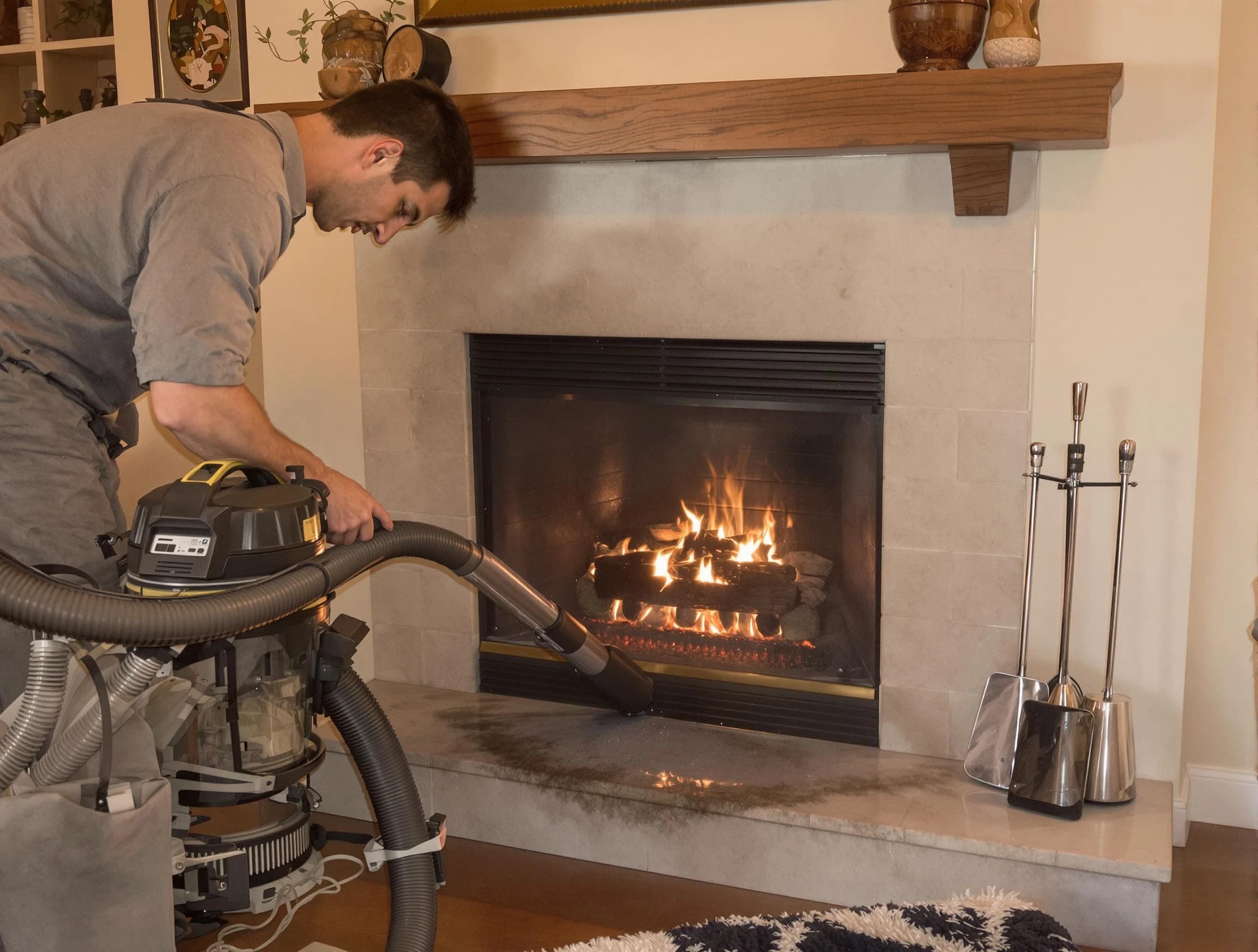 Routine fireplace upkeep by Jefferson Hills Chimney Sweep in Jefferson Hills, PA