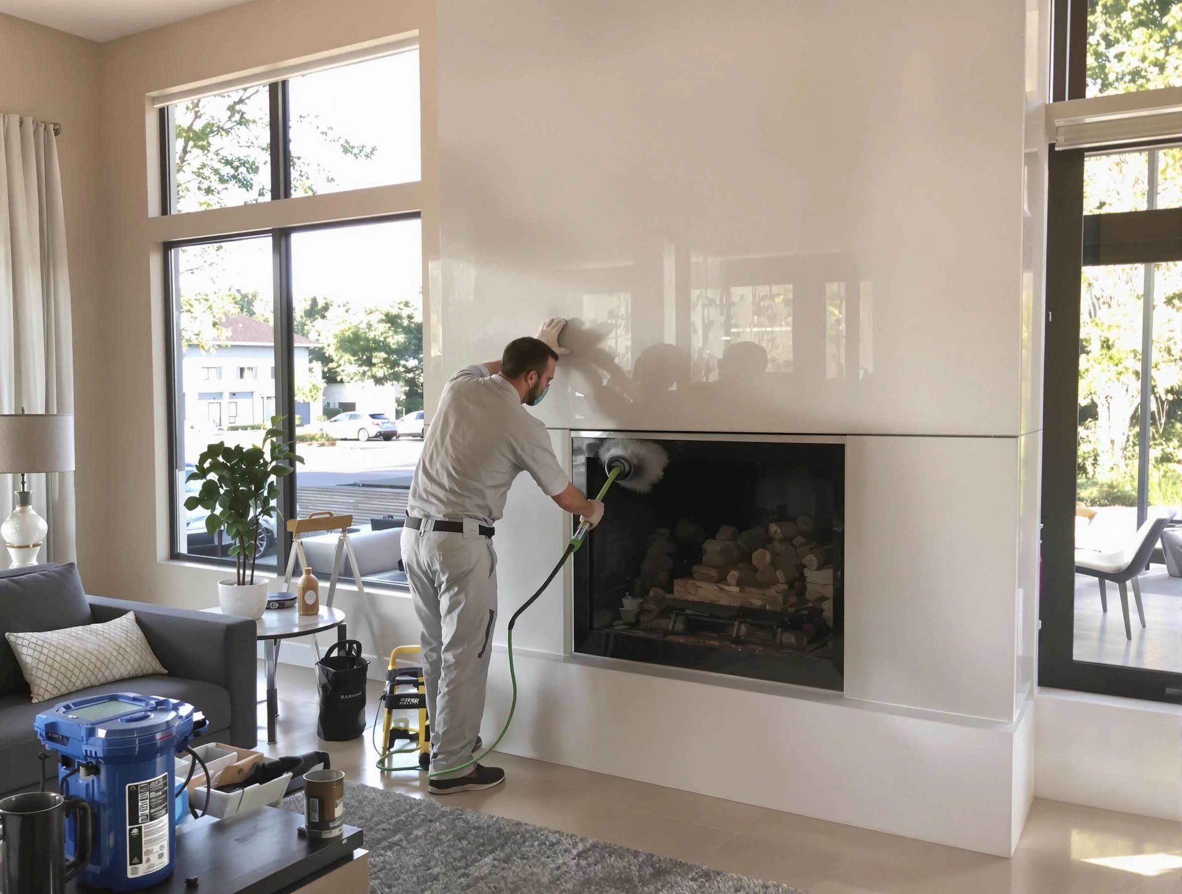 Jefferson Hills Chimney Sweep performing thorough soot removal in Jefferson Hills, PA