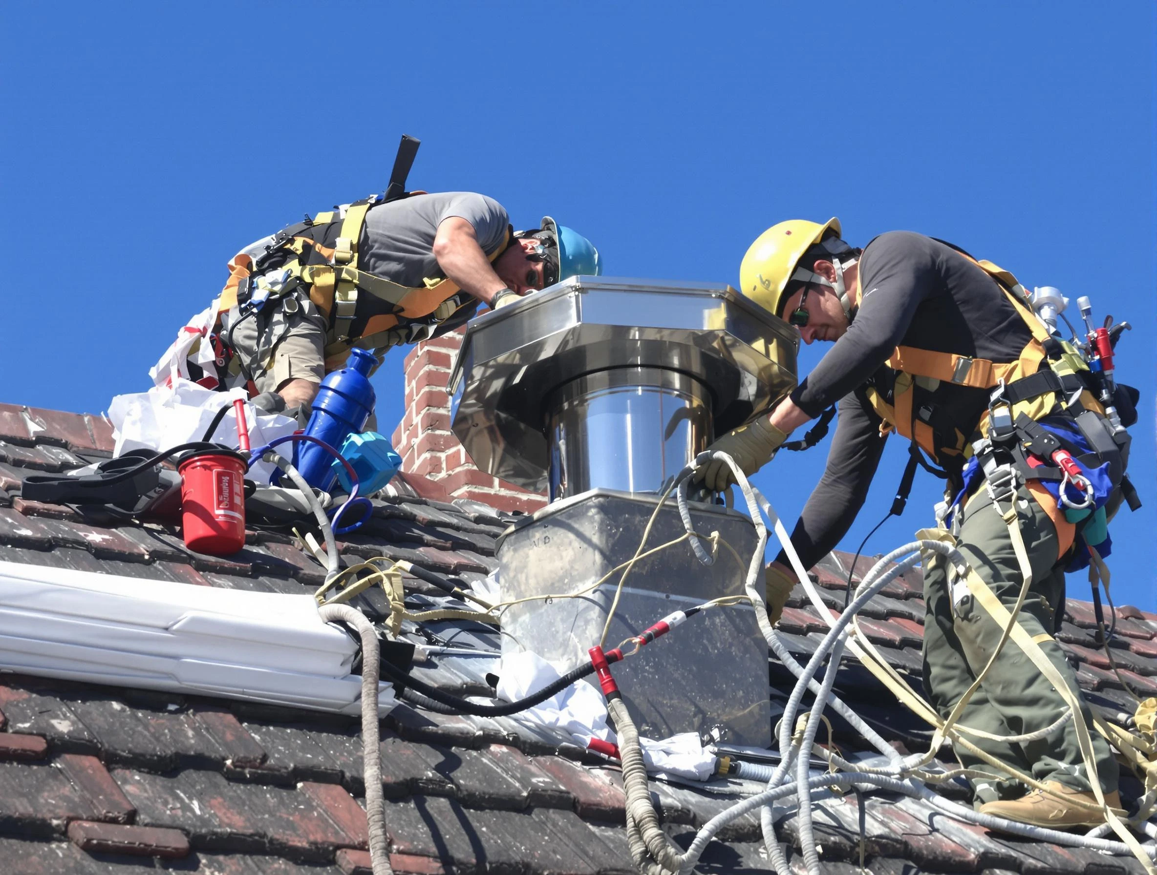 Protective chimney cap installed by Jefferson Hills Chimney Sweep in Jefferson Hills, PA