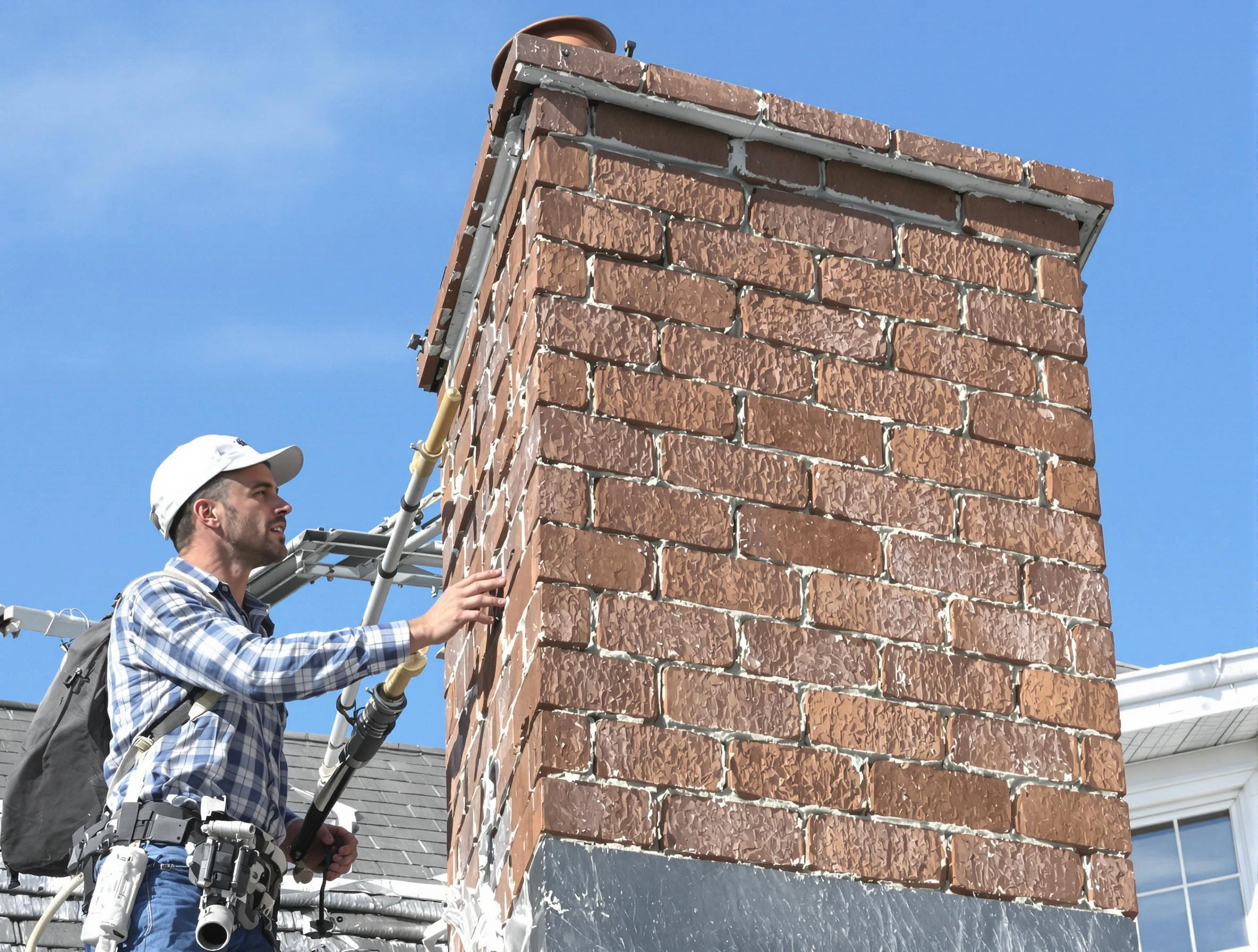 Brickwork for a chimney rebuild by Jefferson Hills Chimney Sweep in Jefferson Hills, PA