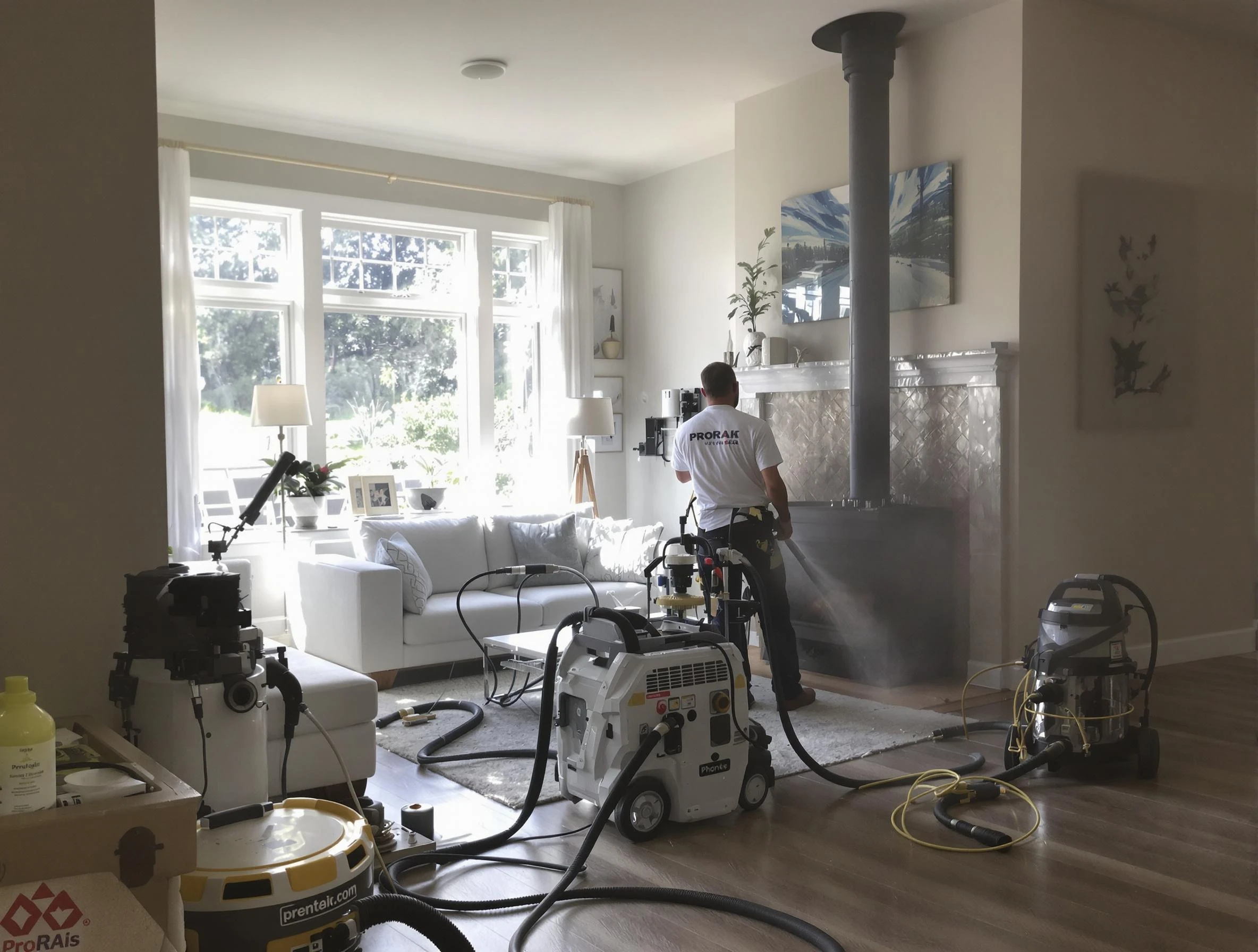 Soot removal service by Jefferson Hills Chimney Sweep for a fireplace in Jefferson Hills, PA